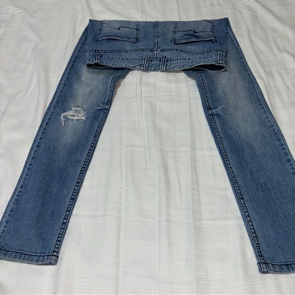 INC Light Wash Distressed Jean Regular Fit Size 10 - Picture 3 of 9